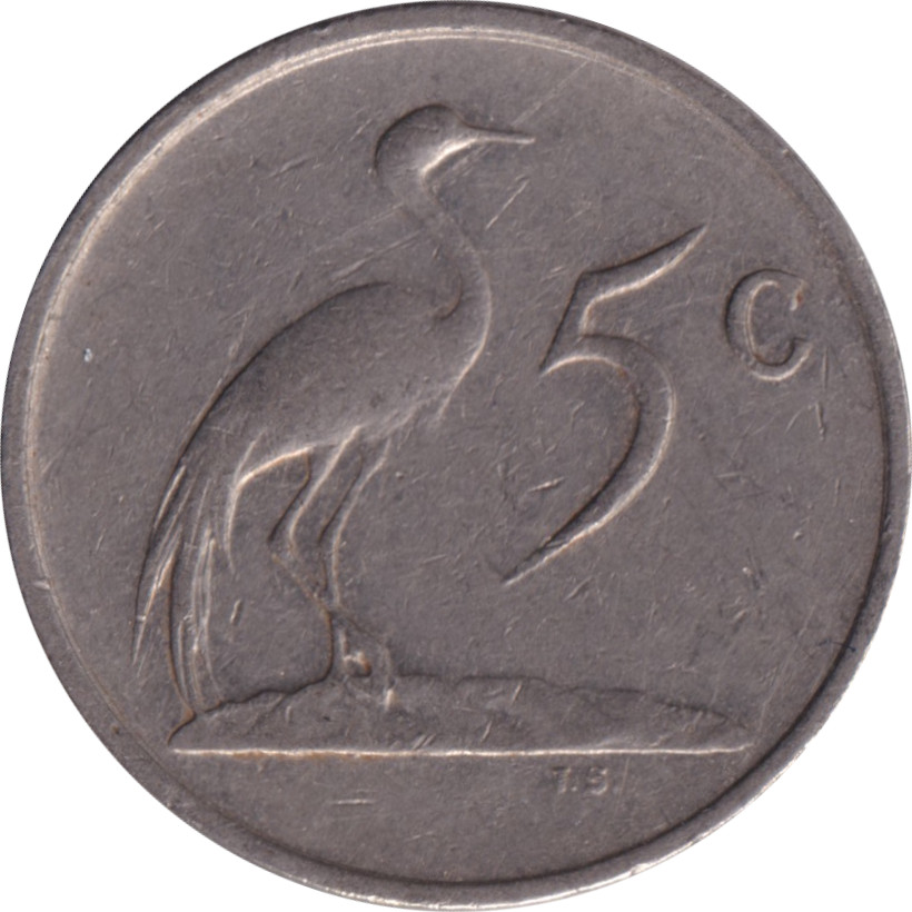 5 cents - Armoiries - Grue à droite