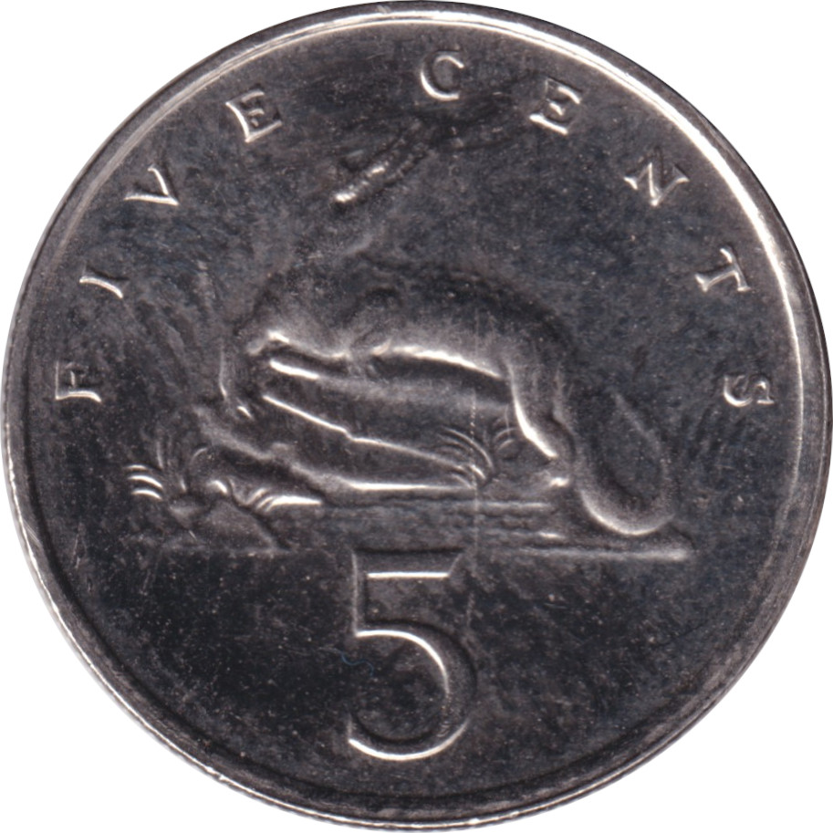 5 cents - Crocodil - Large legend - Steel plated Nickel