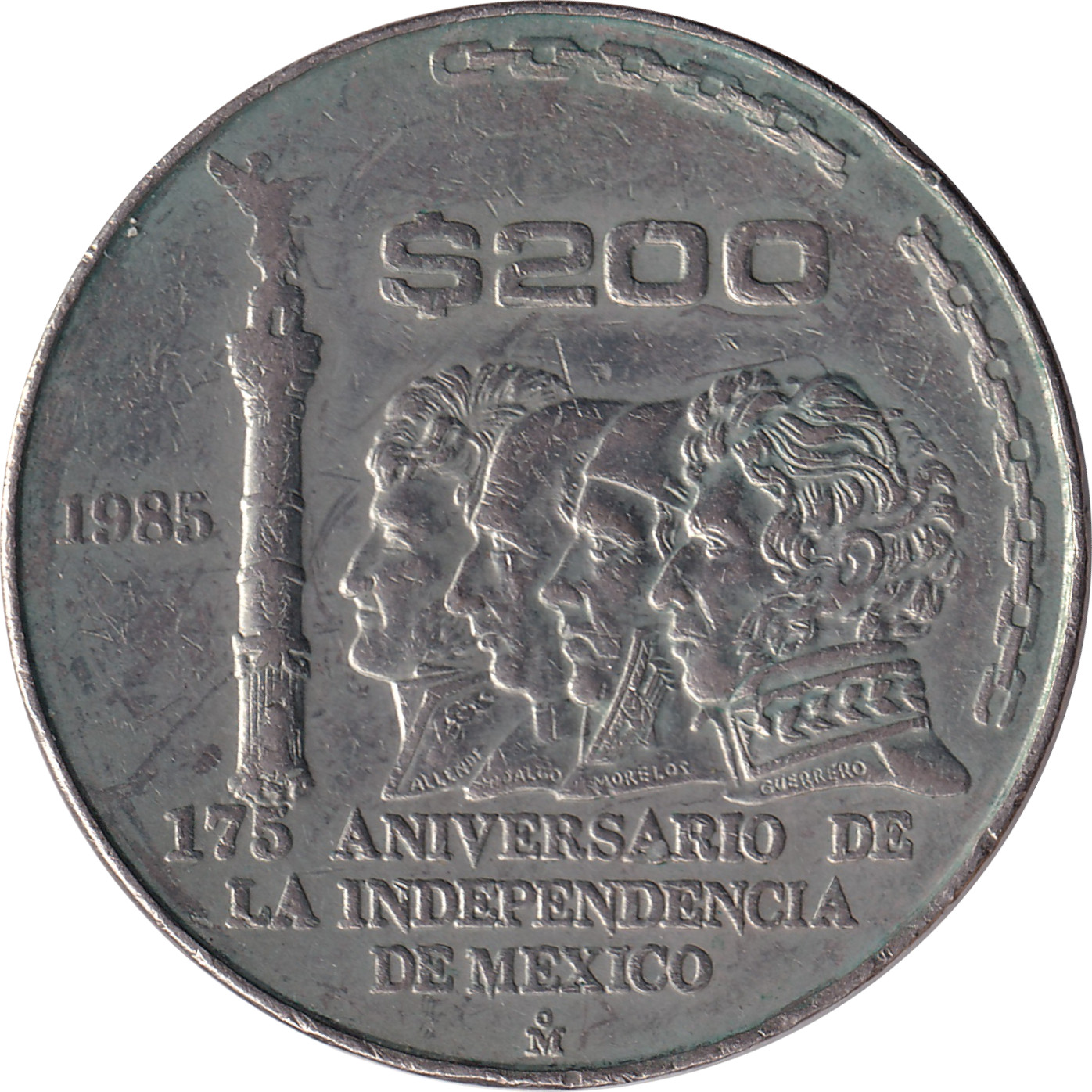 200 pesos - Indépendance - 175 years