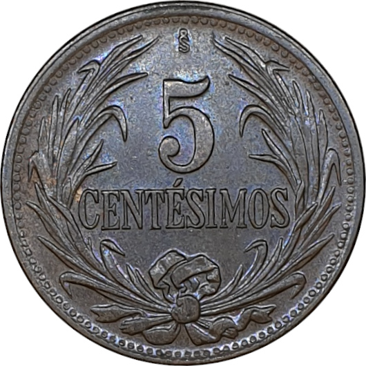 5 centésimos - Soleil radieux - Bronze