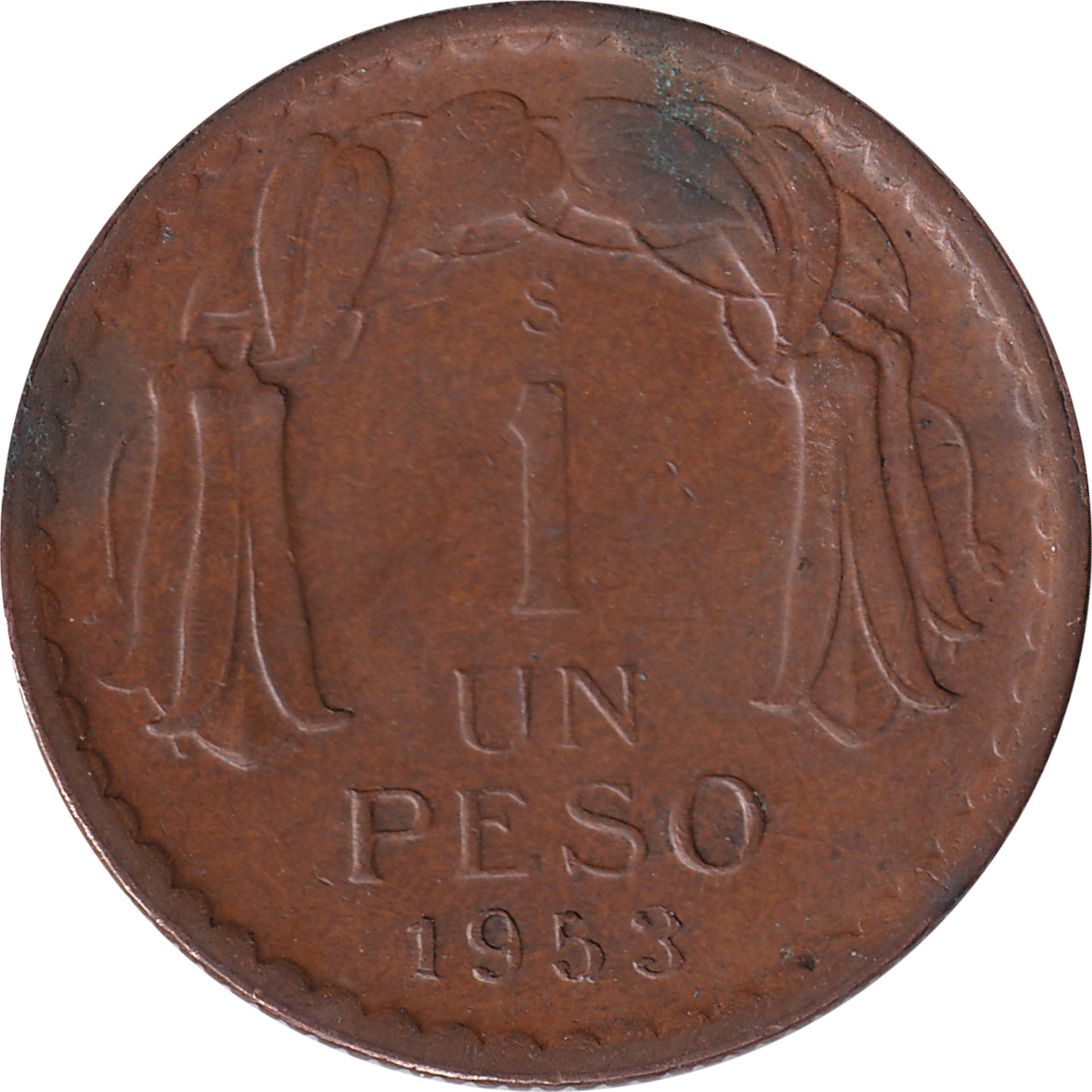 1 peso - Chaucha - Bronze