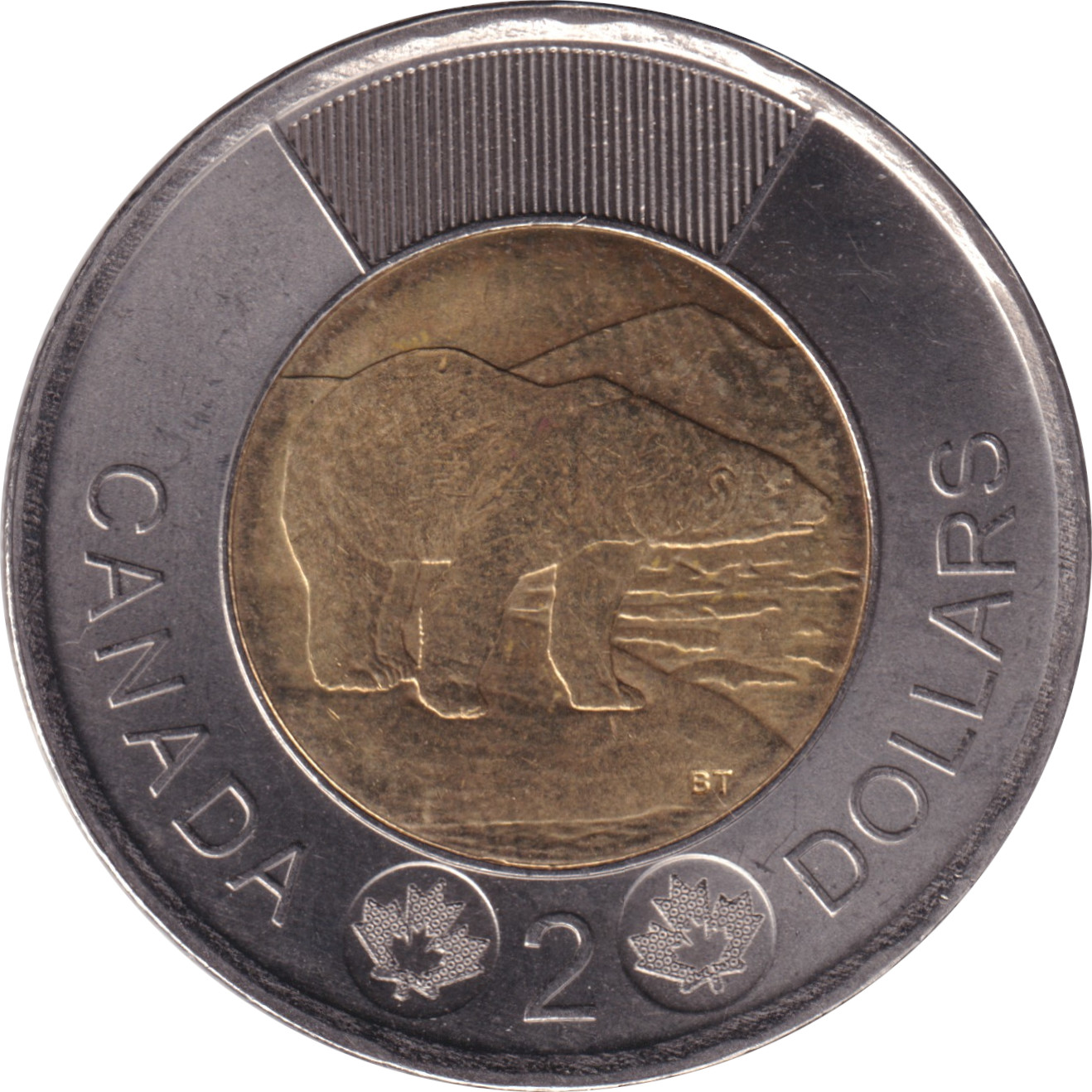 2 dollars - Elizabeth II - Tête agée - Sécurisée