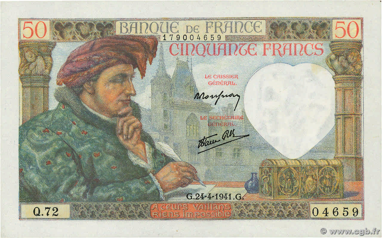 50 francs - Jacques Coeur