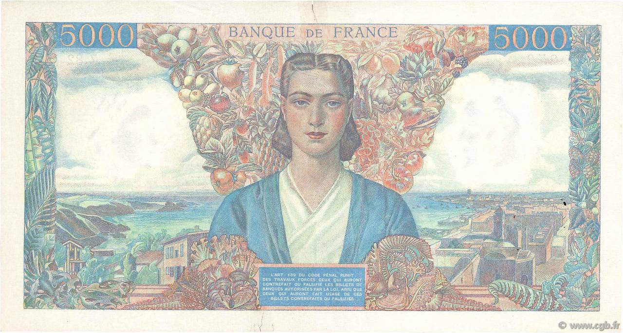 5000 francs - Empire Français