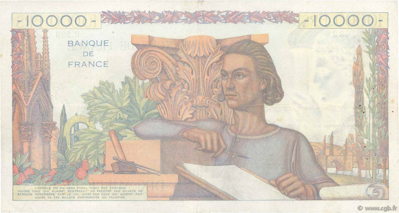 10000 francs - Génie Français