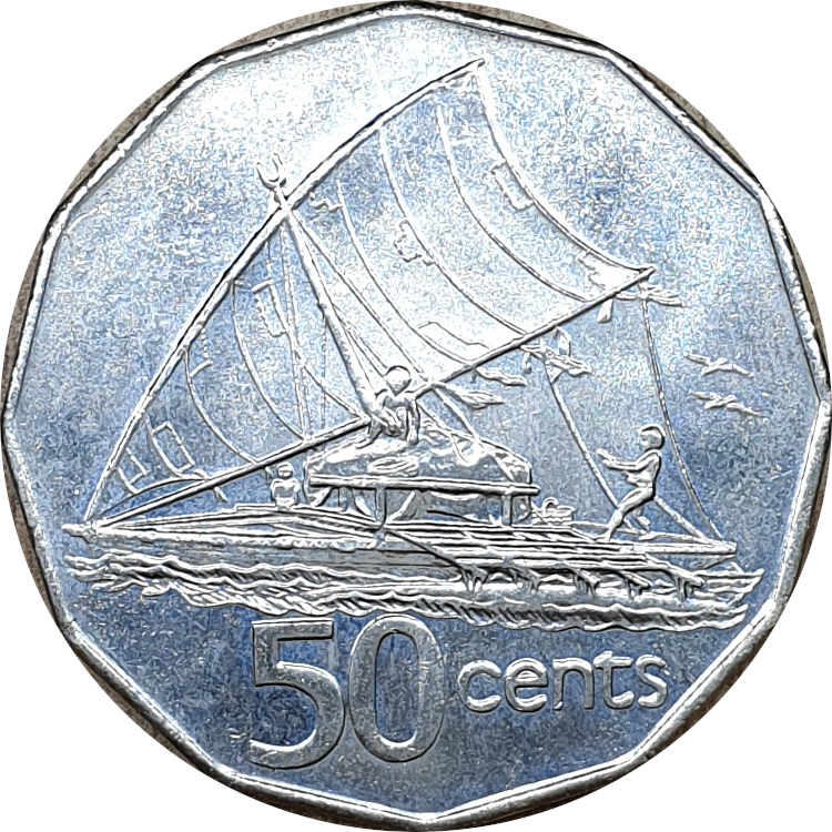 50 cents - Élizabeth II - Tête mature - Grand module