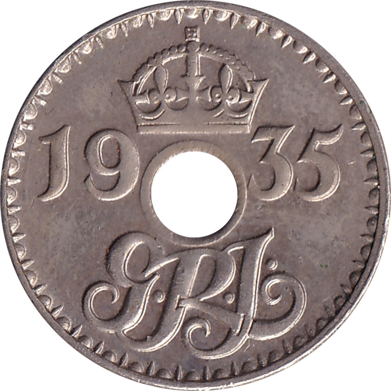 3 pence - George V
