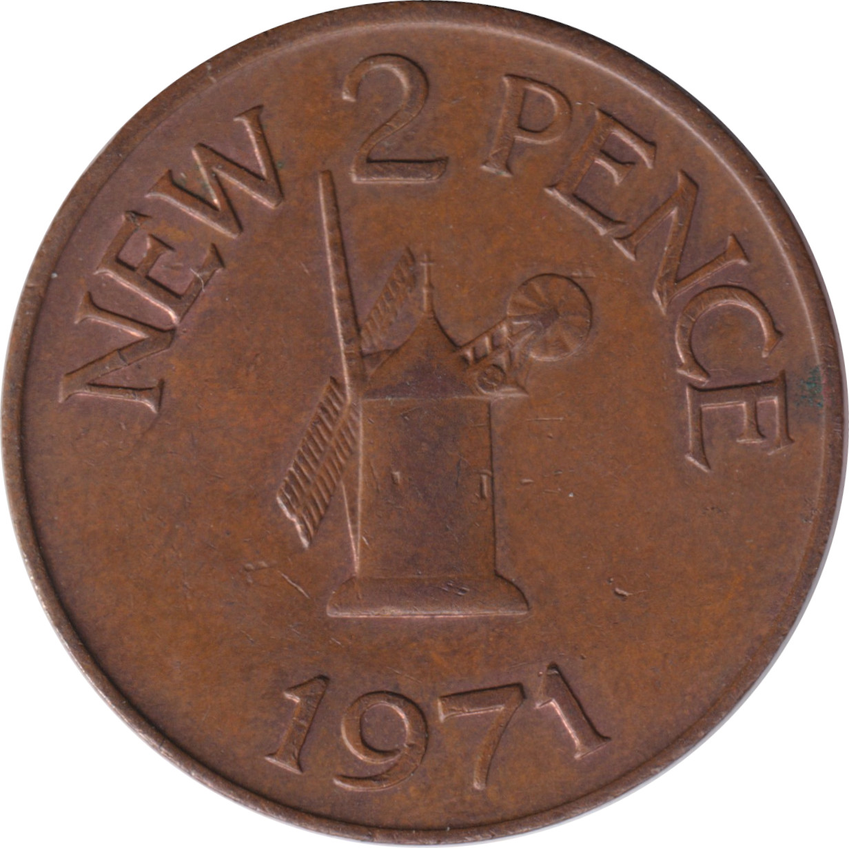 2 pence - Moulin - New pence