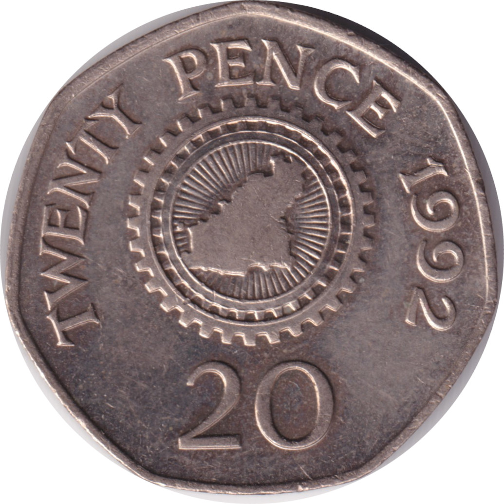 20 pence - Elizabeth II - Tête mature