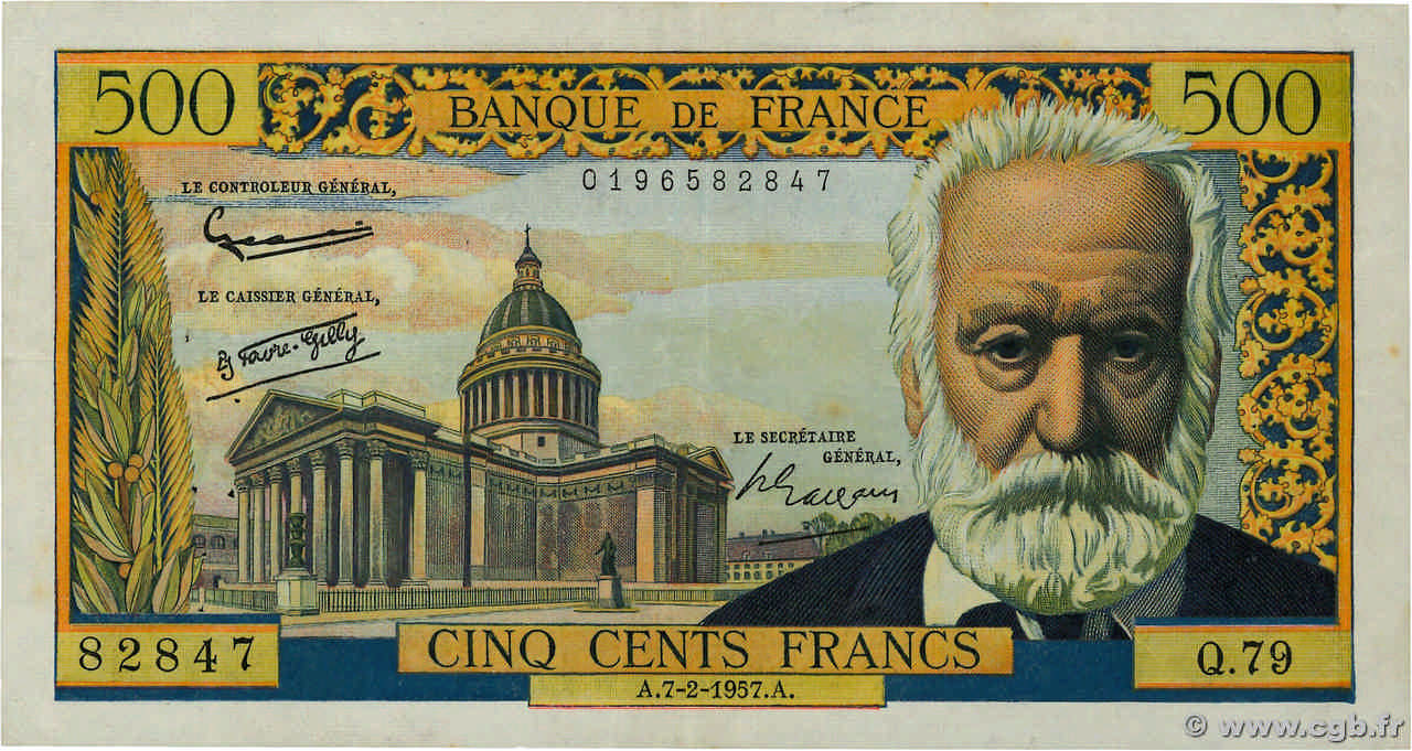 500 francs - Victor Hugo