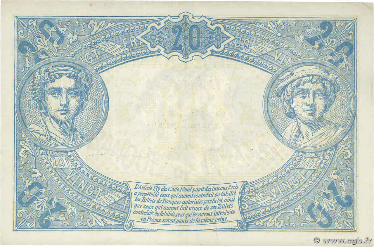 20 francs - Bleu