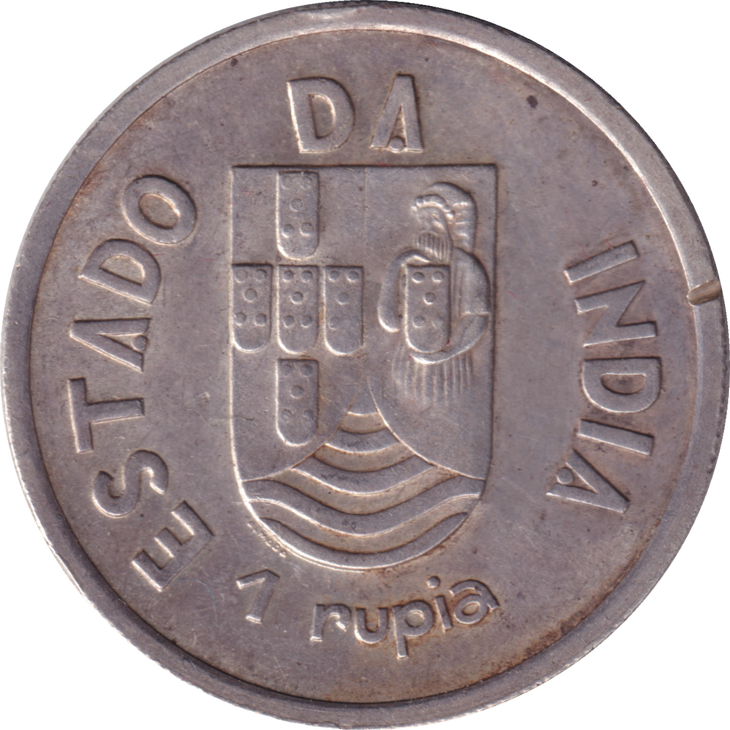 1 rupia - Estado Da India - Blason long