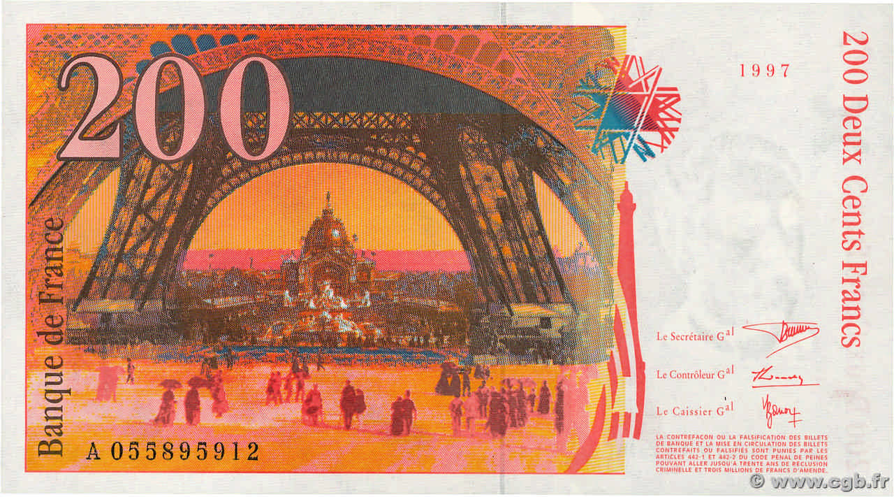 200 francs - Gustave Eiffel