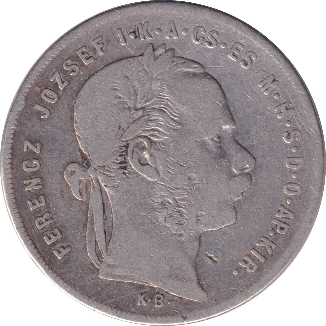 1 forint - Franz Jospeh I - Première effigie - Grand blason