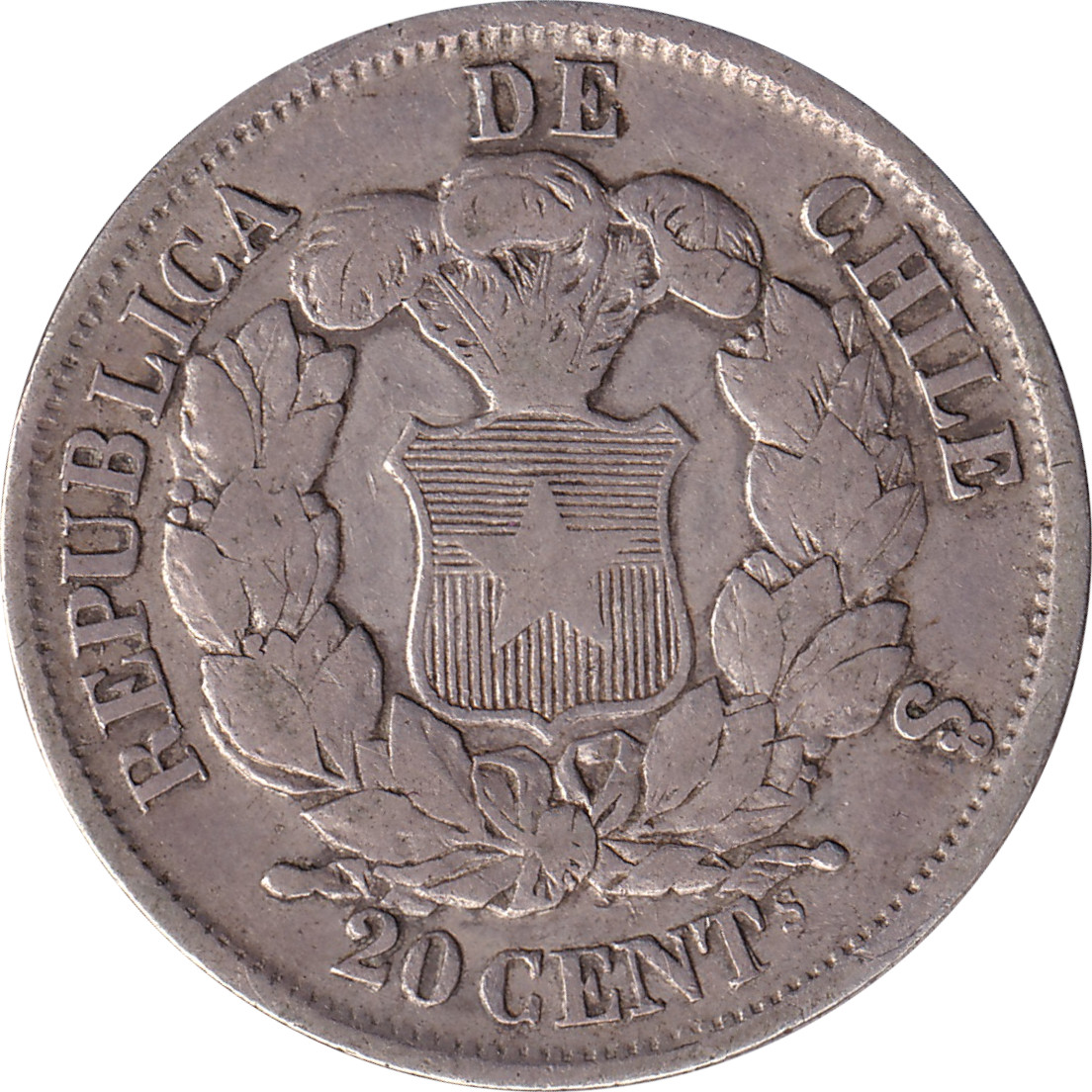 20 centavos - Seated Eagle - Silver 900‰