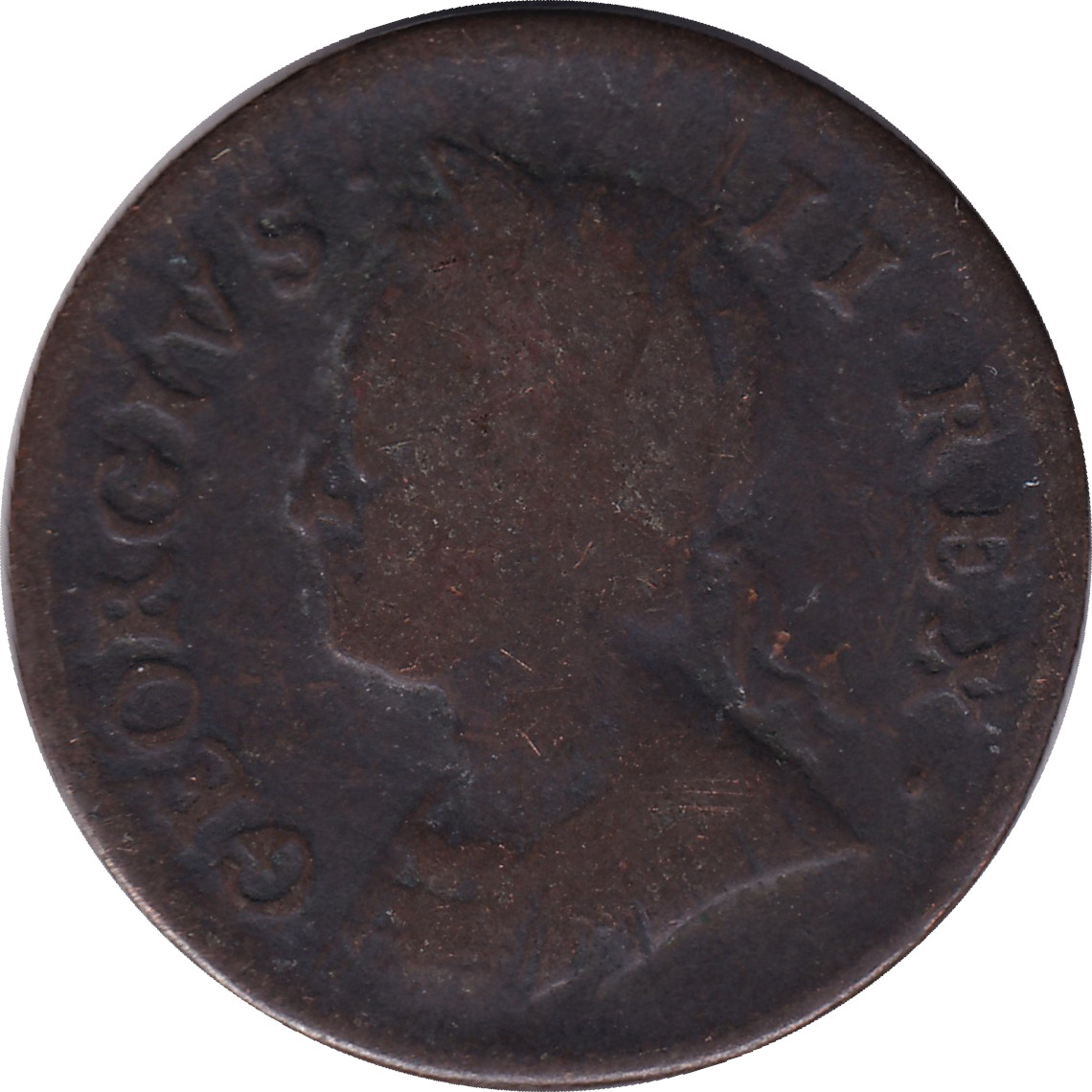 1/2 penny - Georges II - Seconde effigie