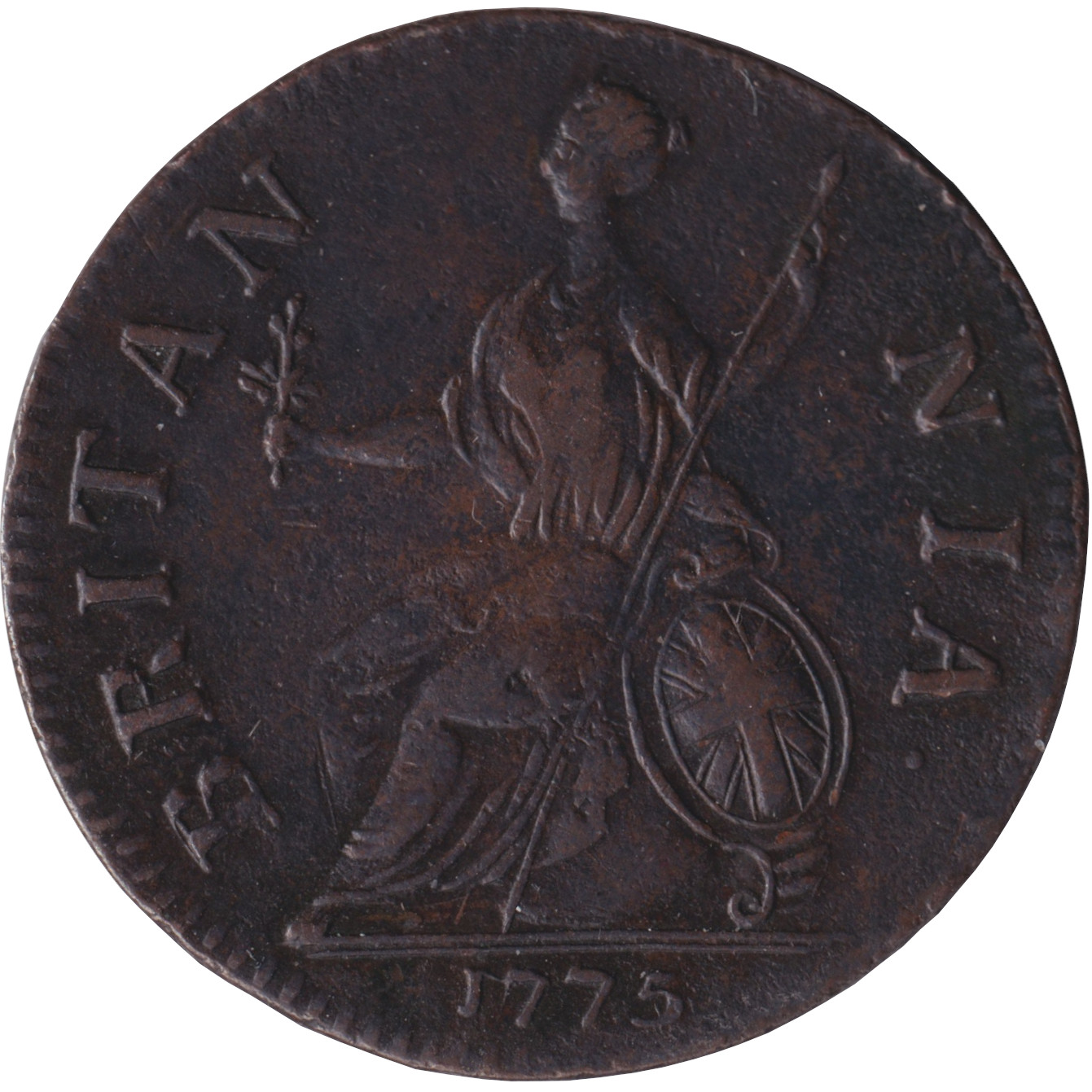 1/2 penny - Georges III - Buste jeune