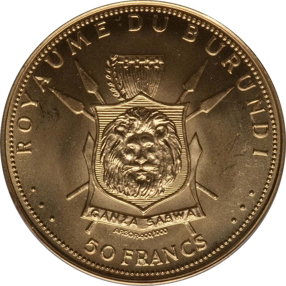 50 francs - Mwambutsa IV - 50 years de Règne