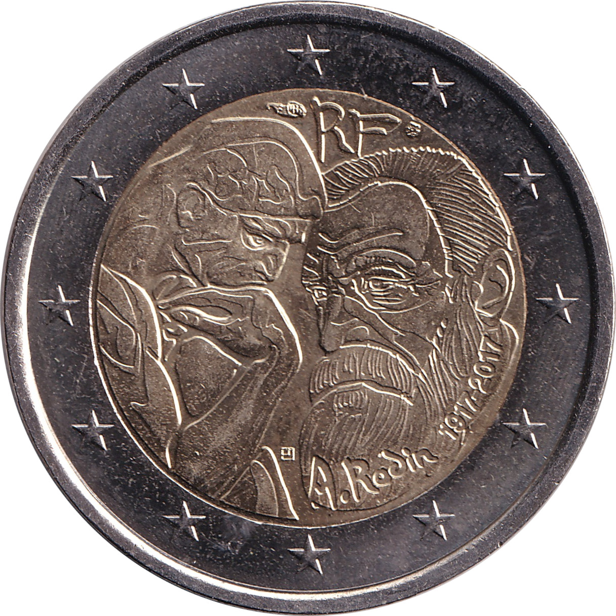 2 euro - Auguste Rodin