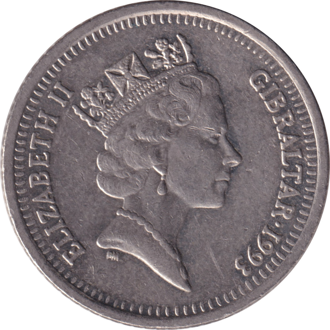 10 pence - Elizabeth II - Tête mature - Type tardif - Ville