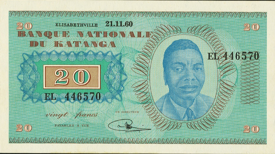 20 francs - Banque nationale du Katanga - Type 1