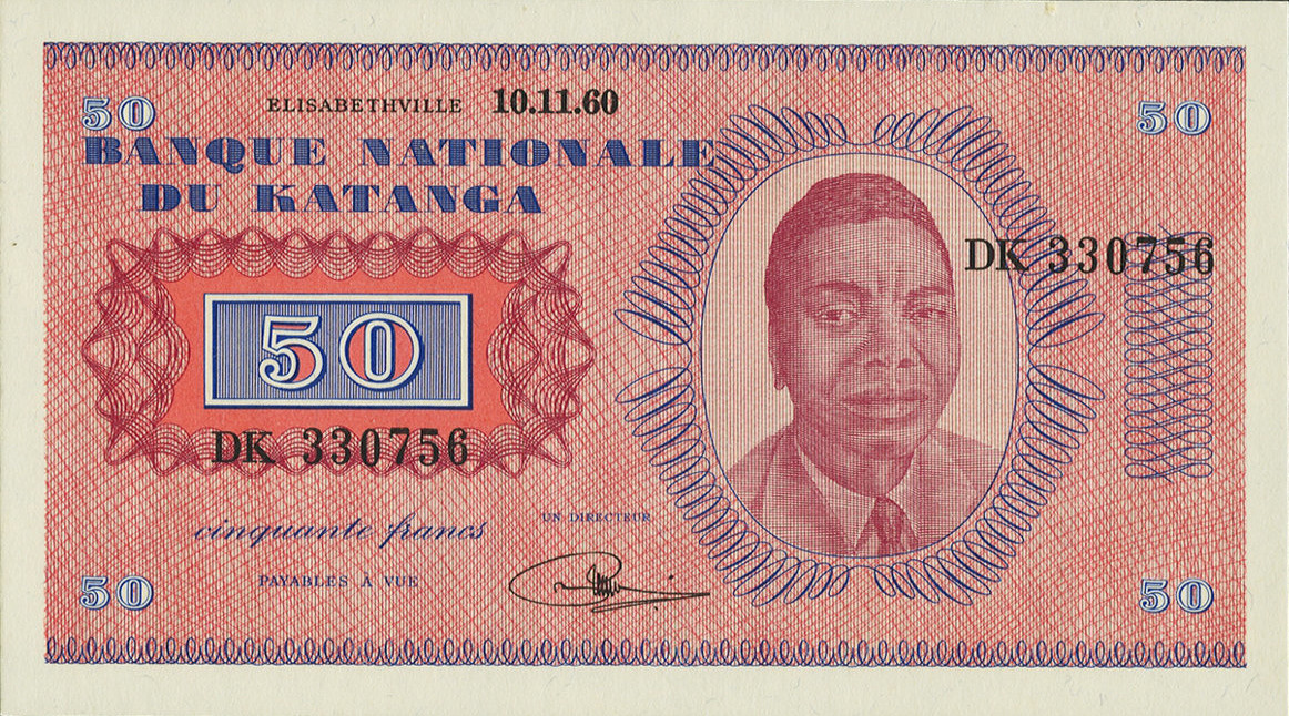 50 francs - Banque nationale du Katanga